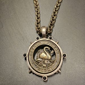 French Kande medallion necklace vintage RARE